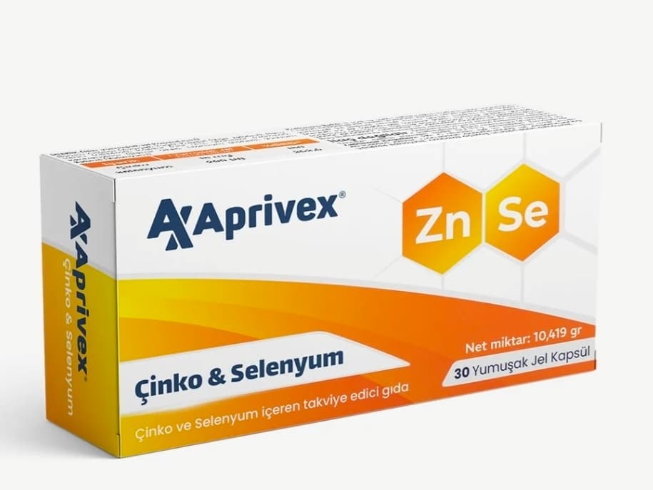 Aprivex Çinko-Selenyum 30 Yumuşak Kapsül