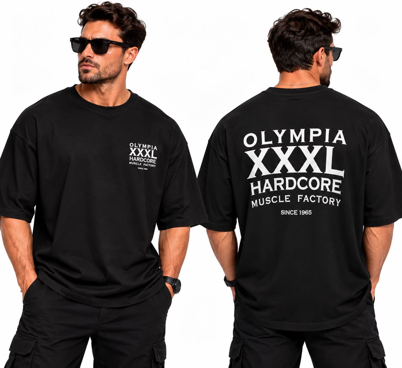 BEAST MODE Baskılı Siyah Oversize Tişört