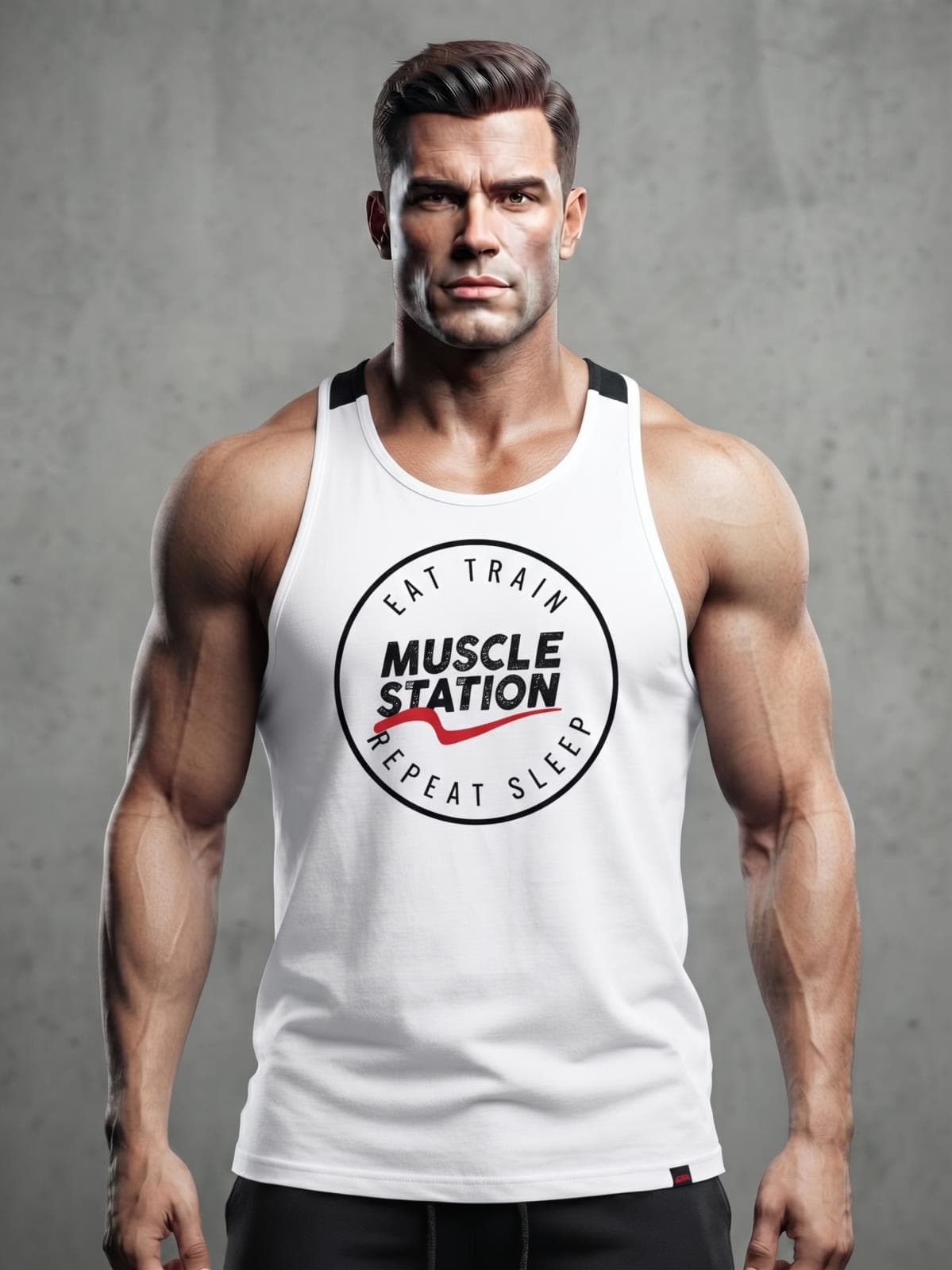 Muscle Station Beyaz Atlet