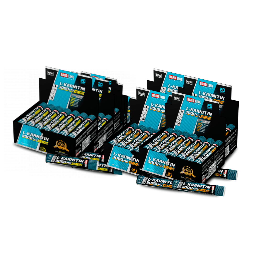 12 li Hardline L-Karnitin Matrix 20 Ampul( 30 ml ) 3000 Mg (Şeftali)